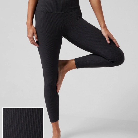 Athleta Elation Rib Tight- Black - Picture 2 of 4